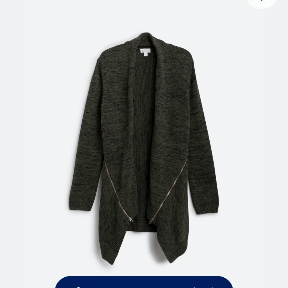 Deb Cotton Blend Zipper Detail Cardigan